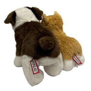 Douglas Plush Puppy Bundle – Corgi + Bulldog – 8–9” Stuffed Dogs